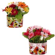 Цветочная композиция "Герберы", L30 W30 H26 см, 2в.