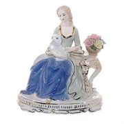 Фигурка декоративная "Девушка с собачкой", L20 W15 H23 см