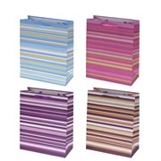 Пакет подарочный (бумага, плотность 210г/м2, блок 12шт), L18W10H23см, 4в.