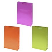 Пакет подарочный (бумага, плотность 210г/м2, блок 12шт), L25W37H9см, 3в.