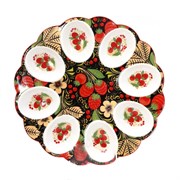 Тарелка пасхальная для 8-ми яиц, L22 W22 H8 см
