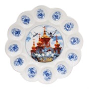 Тарелка пасхальная для 12-ти яиц, L25 W25 H8 см