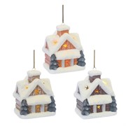 Украшение новогоднее "Домик" с подсветкой L6,5 W5 H8 см (2хLR44, не прилаг.), 3в