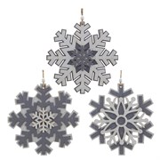 Украшение новогоднее "Снежинка", L15 W0,5 H15 см, 3в.