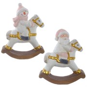 Фигурка декоративная "Дед Мороз", "Снеговик", L21,5 W9,5 H24,8 см, 2в.