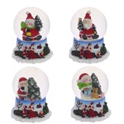 Фигурка декоративная в стекл. шаре "Новогодняя", L5,2 W5,2 H6,3 см, 4в