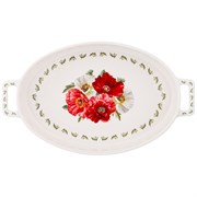 Блюдо овальное с ручками "Маки" 36,5*21*6 см
