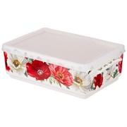 Блюдо прямоугольное с ручками и силикон.крышкой "Маки" 20,5*12*6 см