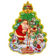 Изделие декоративное "Наклейка "с новым годом" 50*36 см