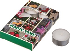 Набор плавающих свечей из 6  шт "magic time" аромат=корица D=4 см H=2 см