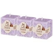 Набор ароматических стеариновых свечей из 3 шт lavender D=4,5 см H=5 см