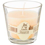 Свеча ароматическая стеариновая в стакане vanilla D=7,5 см H=7,5