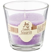 Свеча ароматическая стеариновая в стакане lavender D=7,5 см H=7,5