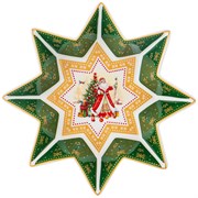 Блюдо-звезда lefard "Дед мороз" 17х4 см зеленое