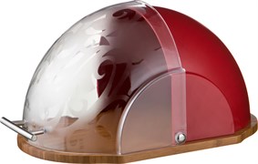Хлебница agness "Red star" деревянная с комбинированной крышкой 36*26*20 см