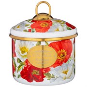 Банка для сыпучих продуктов agness, серия маки 12 х 9 см / 1,0л