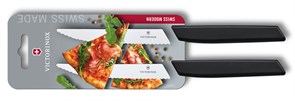 Набор из 2 ножей для стейка и пиццы VICTORINOX Swiss Modern, 12 см, с волнистой кромкой, в блистере