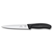Нож филейный VICTORINOX SwissClassic с гибким прямым лезвием 16 см, чёрный