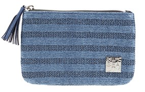 Косметичка Dewal Beauty серия "Рогожка", беж. темный, 20х13,6х1,0