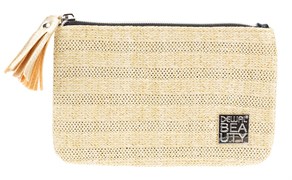 Косметичка Dewal Beauty серия "Рогожка", синяя, 20х13,6х1,0