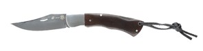 Нож складной Stinger, 92 мм (серебристый), рукоять: сталь/дерево, картонная коробка