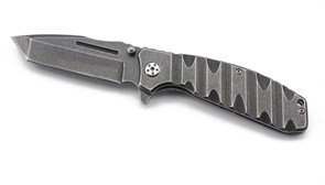 Нож складной Stinger, 114,3 мм, рукоять: нержавеющая сталь, (чёрный), с клипом, подарочная коробка