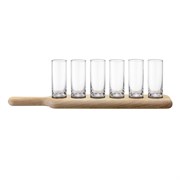 Набор стопок на деревянной подставке paddle, 40 см, 6 шт.