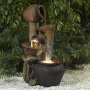 Фонтан декоративный 'Горшечный Каскад''  с подсветкой
