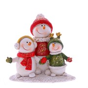 Фигурка декоративная "Снеговики", L10 W5 H10 см