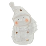 Фигурка декоративная "Снеговик" (подсветка, LR44x2), L7,5 W7 H12 см