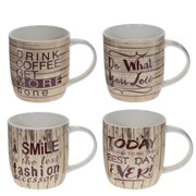 Кружка, 400 мл, L13 W8 H9 см, 4в.