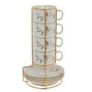 Чашка, набор из 4-х шт на подставке, L13,5 W13,5 H26,5 см, (сорт 1, 2)