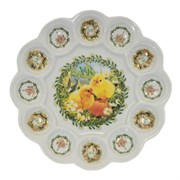 Тарелка пасхальная для 12-ти яиц, L25 W25 H3 см