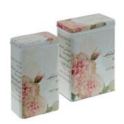 Банка для сыпучих продуктов, набор из 2-х шт, 2200/1400 мл, L15 W8,5 H20 см