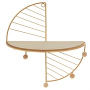 Полка настенная с крючками, L29 W15 H30 см