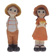 Фигурка декоративная "Мальчик/Девочка", L6 W7 H15 см, 2в.