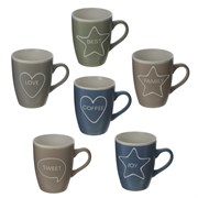 Кружка, 350 мл, L12 W8 H10 см, 6в.