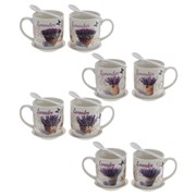 Кружка с ложкой, набор из 2-х шт, 350 мл,  L12,5 W8,5 H9 см, 4в.