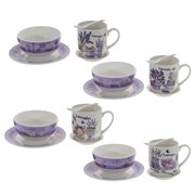 Кружка с блюдцем и ложкой, 350 мл,  L12 W8,5 H9 см, 4в.