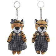 Игрушка набивная "Тигр"с брелком, L7 W5,5 H13 см, 2в.