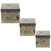 Коробка подарочная, набор из 3-х шт, L23 W23 H19 см