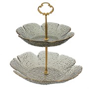 Ваза для фруктов 2-х ярусная, L23 W23 H25 см