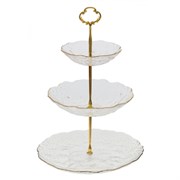 Ваза для фруктов 3-х ярусная, L26 W26 H38 см