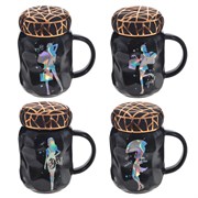 Кружка с крышкой, 550 мл, L12 W9 H13,5 см, 4в.