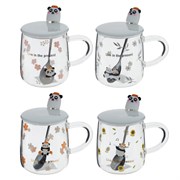 Кружка с крышкой и ложкой, 500 мл, L13 W9 H10 см, 4в.