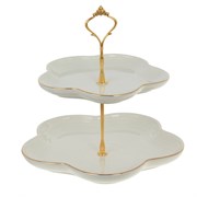 Ваза для фруктов 2-х ярусная, L25 W25 H23 см