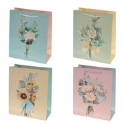 Пакет подарочный (бумага, плотность 210г/м2, блок 12шт, Блок - вид), L26 W12 H32 см, 4в.