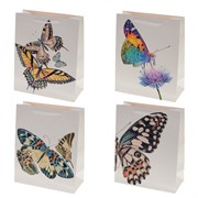 Пакет подарочный (бумага, плотность 210г/м2, блок 12шт), L26 W12 H32 см, 4в.