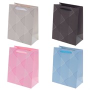 Пакет подарочный (бумага, плотность 210г/м2, блок 12шт, Блок - вид), L18 W10 H23 см, 4в.