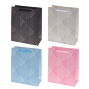 Пакет подарочный (бумага, плотность 210г/м2, блок 12шт, Блок - вид), L31 W12 H44 см, 4в.